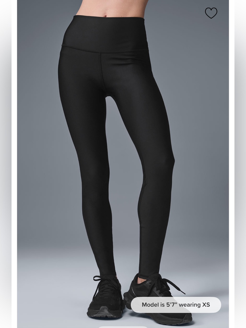 ALO - High Waist Airlift Legging Full Length 28 inches Size XS in Black like new